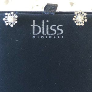 Bliss Damiani new 18K white gold diamond earrings